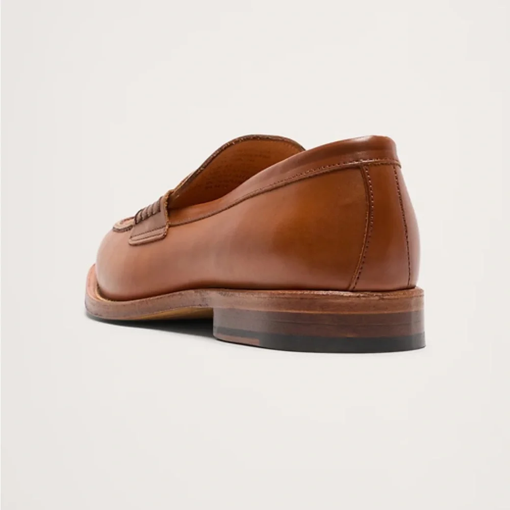 NWT Banana Republic NAVARRE PENNY LOAFER Cognac Leather Loafers Women Size 7 - Picture 2 of 14